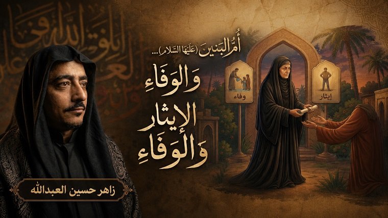 أمُّ البنين (عليها السلام)... مدرسةُ الإيثار والوفاء في رحاب أهل البيت (عليهم السلام)