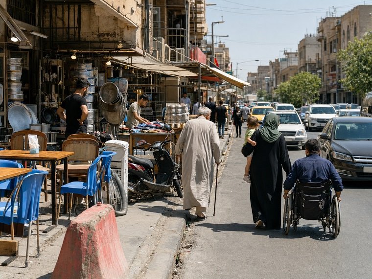 احتلال أرصفة الشوارع في بغداد ..  تجاوز أم فساد ؟!