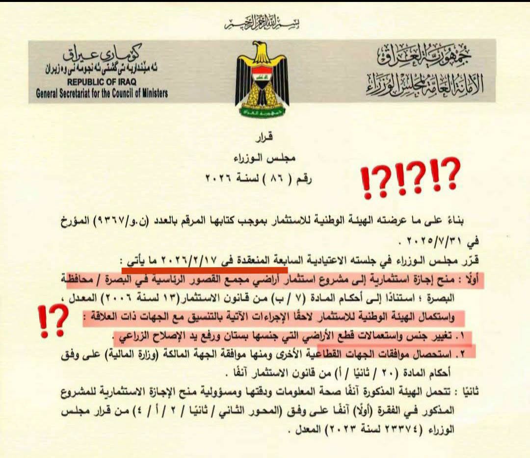 النائب د . حيدر المطيري :حكومة تصريف أعمال أم تصريف أراضي و قصور رئاسية؟