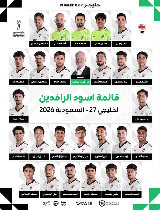 قائمة منتخبنا الوطني المشاركة في خليجي 27