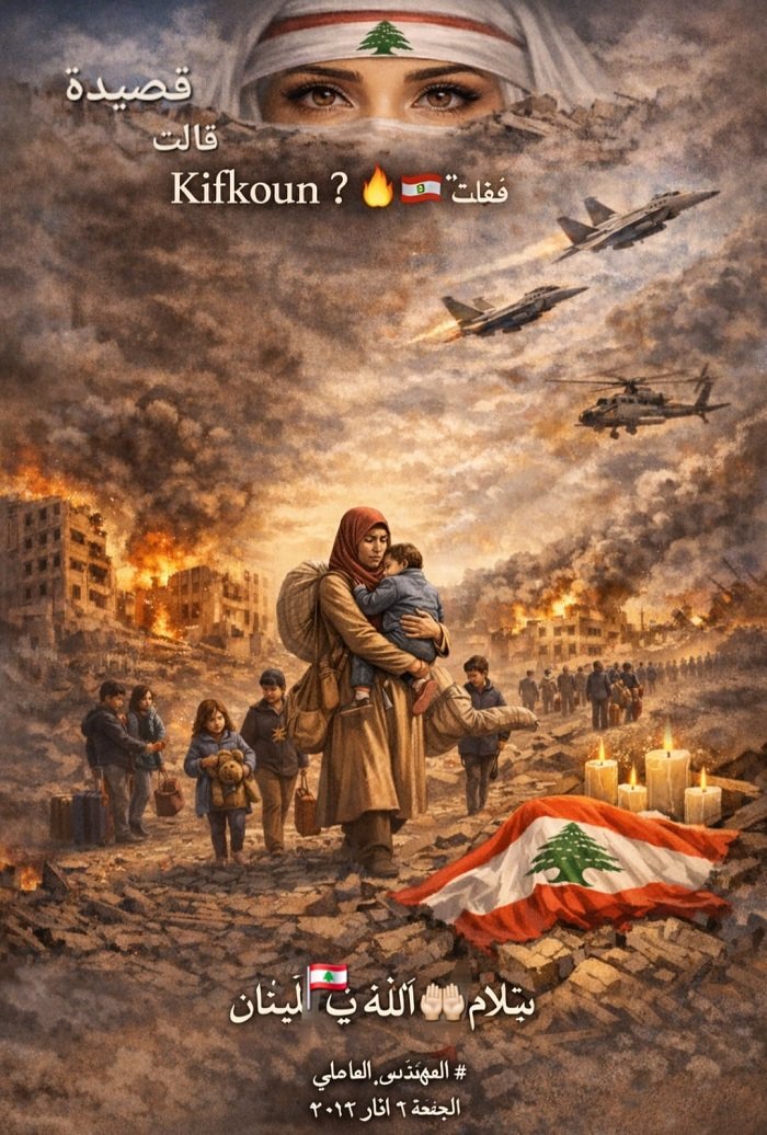 قالت : Kifkoun ؟ فقلت : 🔥🇱🇧🛩️